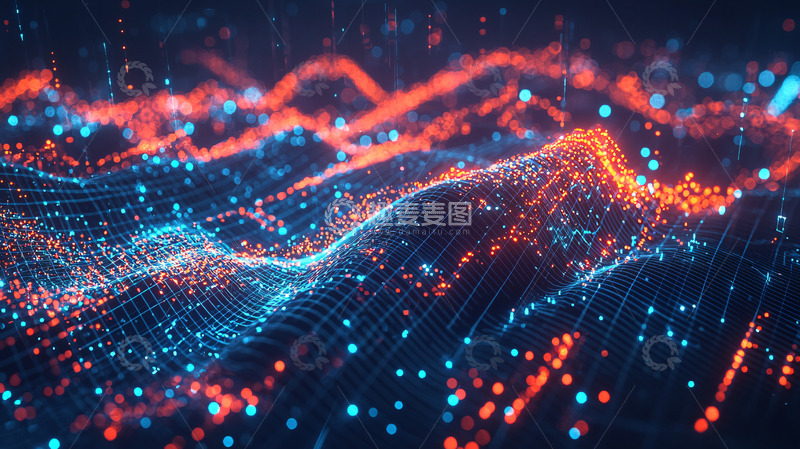 高清大图下载【趣麦麦图】抽象数据流高清图片