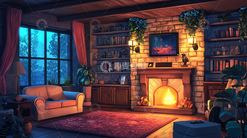 高清大图下载【趣麦麦图】温馨舒适的乡村风格客厅