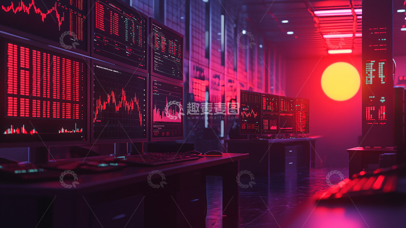 高清大图下载【趣麦麦图】红色科技感数据中心