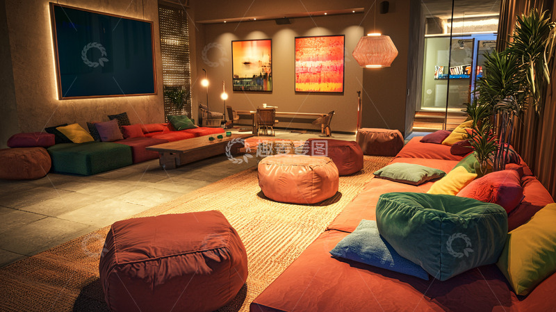 高清大图下载【趣麦麦图】温馨舒适的休闲会客厅