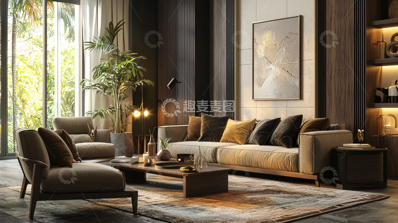 高清大图下载【趣麦麦图】现代轻奢客厅装修