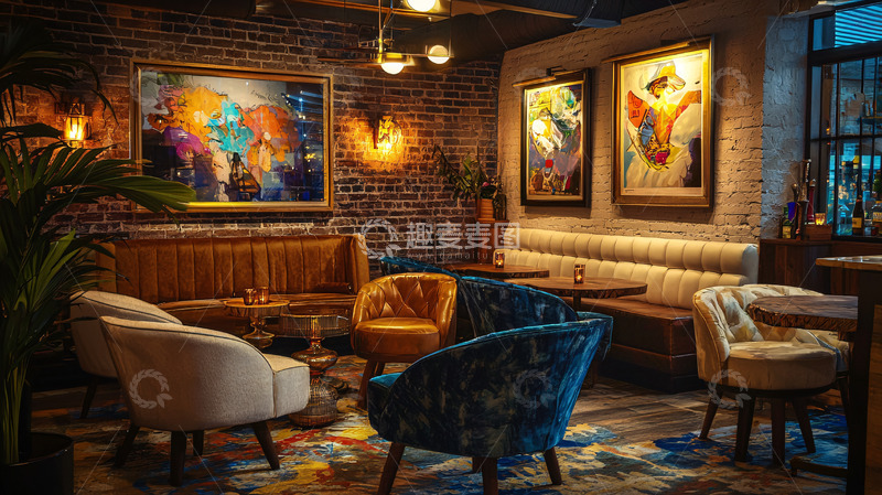 高清大图下载【趣麦麦图】奢华酒吧休闲区