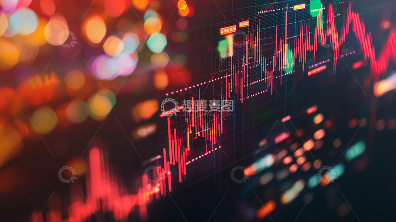 高清大图下载【趣麦麦图】下跌的股票市场走势图