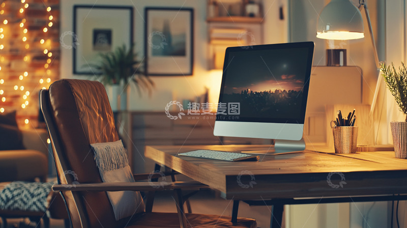 高清大图下载【趣麦麦图】温馨舒适的居家办公空间