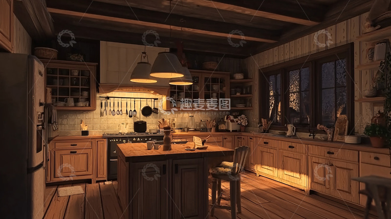高清大图下载【趣麦麦图】乡村厨房高清图片
