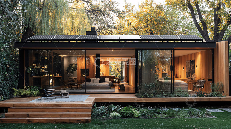 高清大图下载【趣麦麦图】现代简约玻璃屋