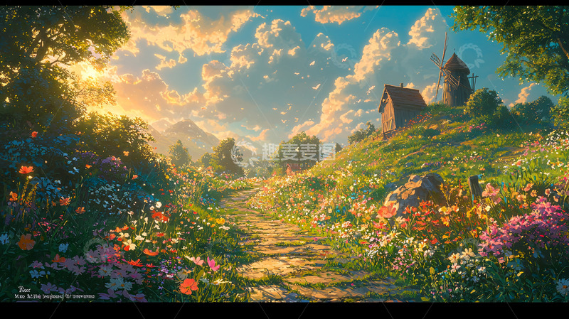 高清大图下载【趣麦麦图】阳光下的田园风光
