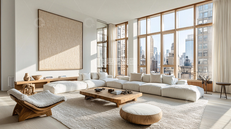 高清大图下载【趣麦麦图】现代简约采光客厅