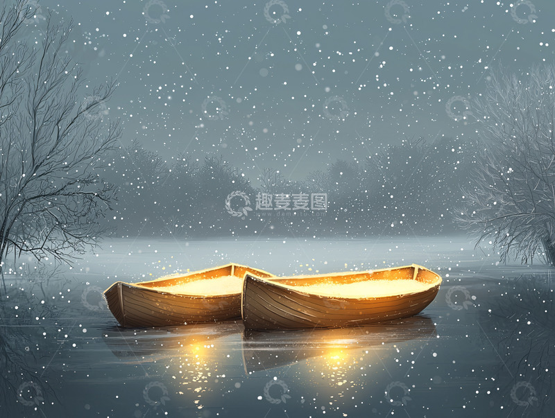 高清大图下载【趣麦麦图】雪夜