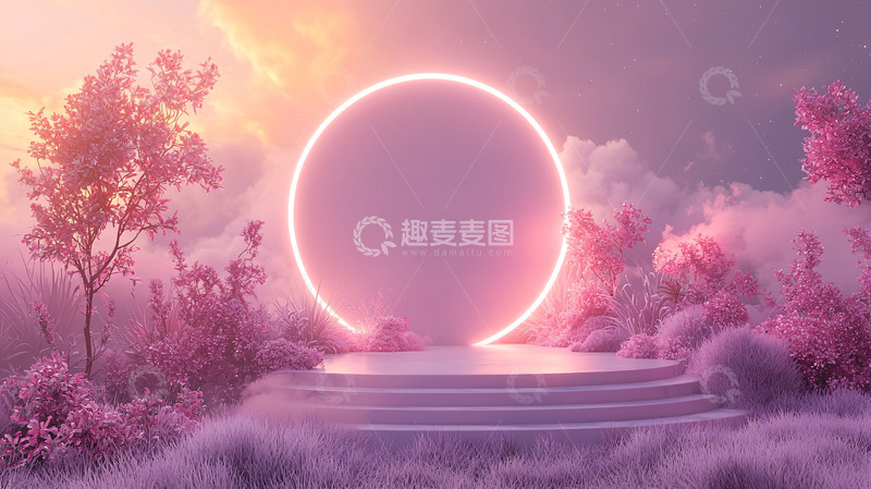 高清大图下载【趣麦麦图】粉色梦幻场景