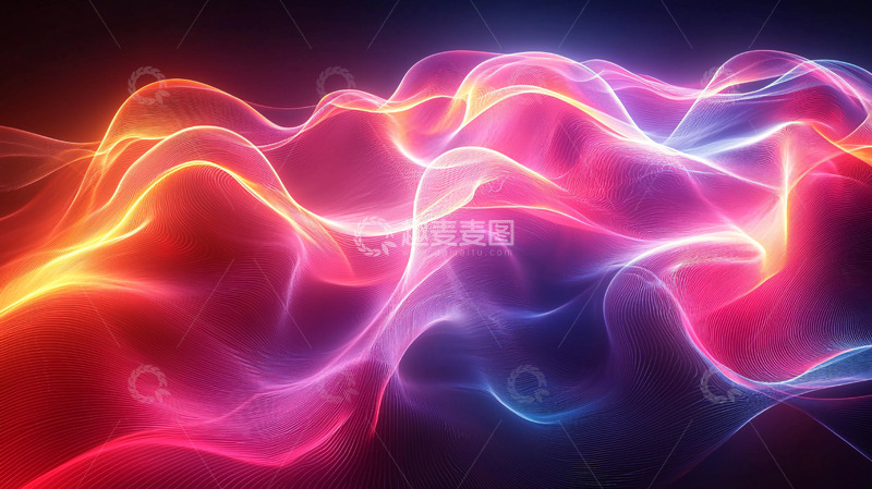 高清大图下载【趣麦麦图】绚丽多彩的能量光线