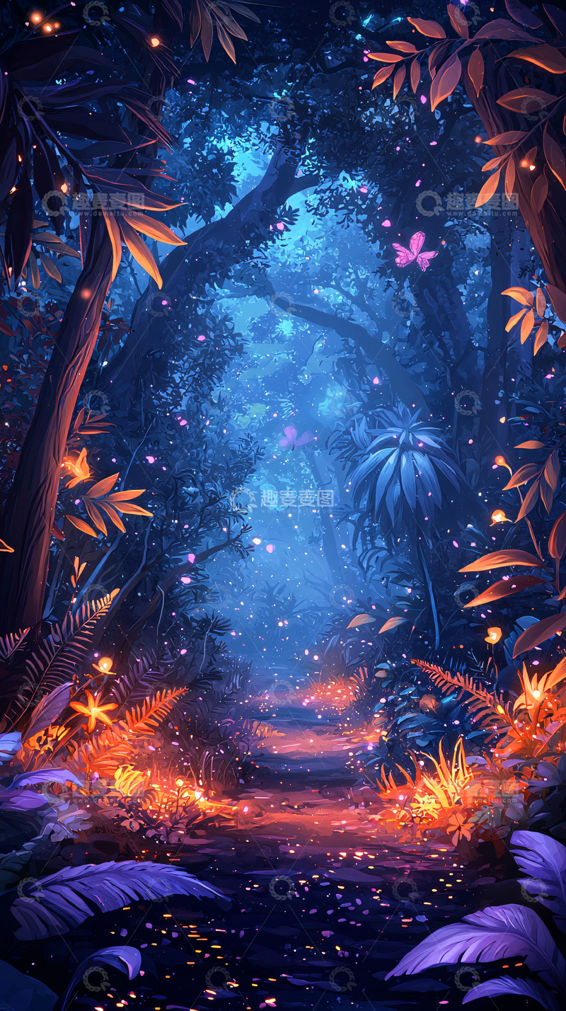 高清大图下载【趣麦麦图】梦幻森林小路1