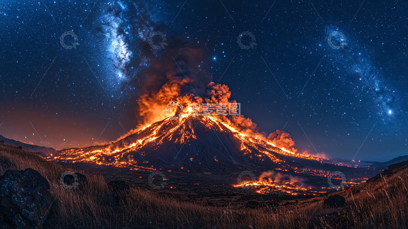 高清大图下载【趣麦麦图】火山喷发