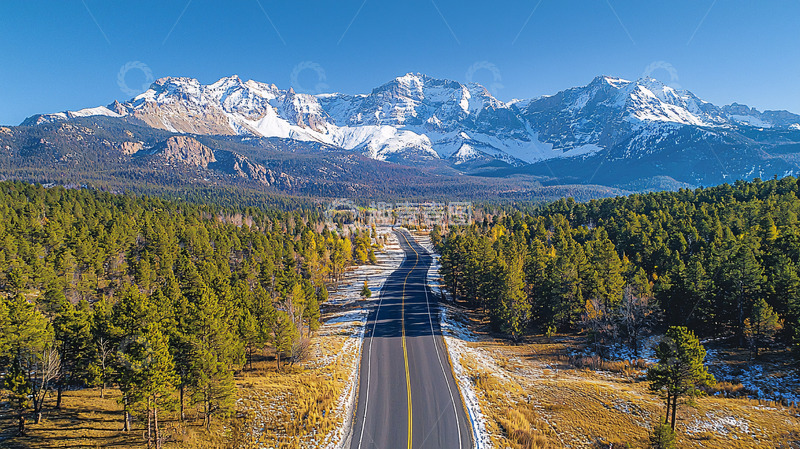 高清大图下载【趣麦麦图】雪山公路风景