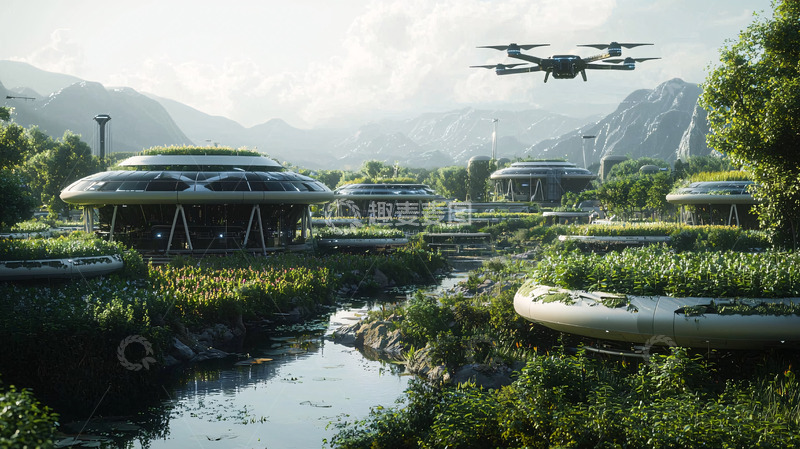 高清大图下载【趣麦麦图】未来生态村