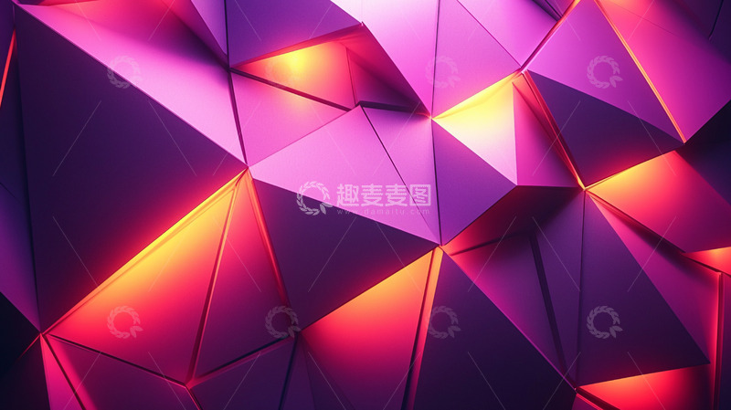 高清大图下载【趣麦麦图】多边形几何抽象背景