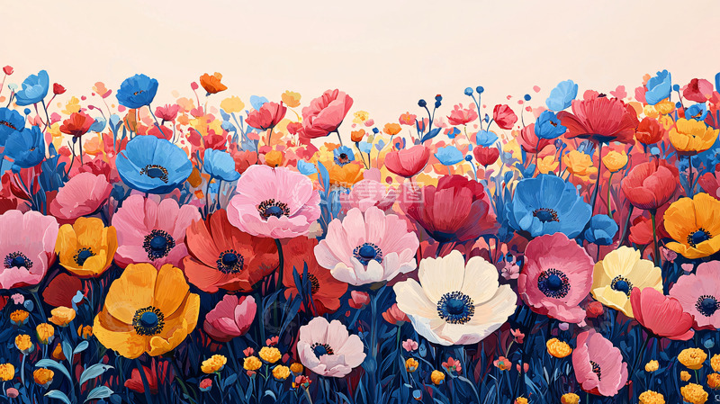 高清大图下载【趣麦麦图】彩色花田