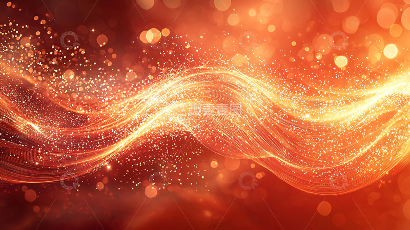 高清大图下载【趣麦麦图】橙色光波背景