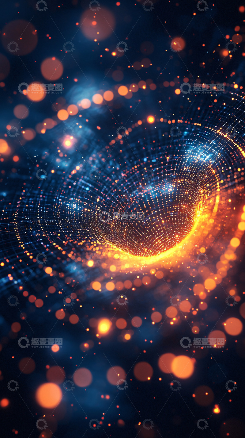 高清大图下载【趣麦麦图】-星河漩涡光点梦幻