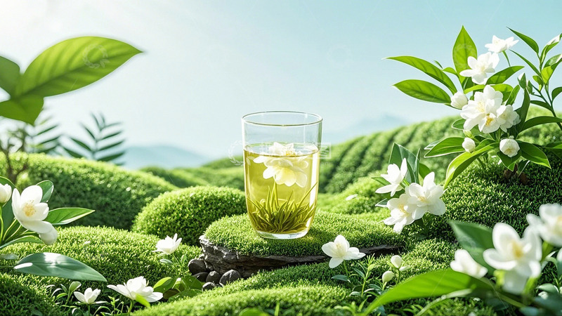 高清大图下载【趣麦麦图】春茶绿茶茉莉花茶18