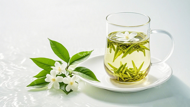 高清大图下载【趣麦麦图】春茶绿茶茉莉花茶22