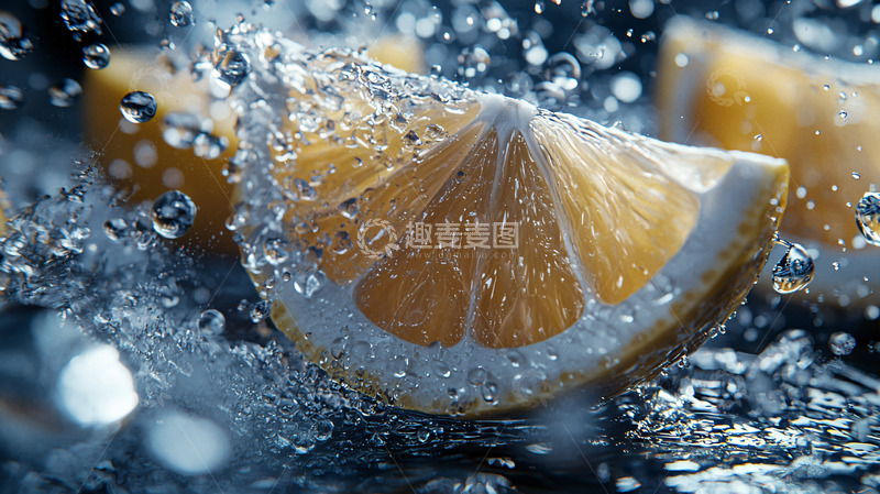 高清大图下载【趣麦麦图】柠檬水珠