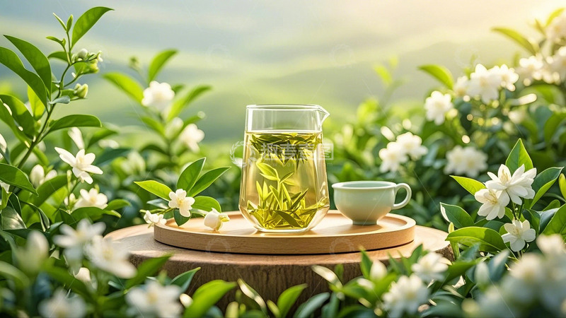 高清大图下载【趣麦麦图】春茶绿茶茉莉花茶27