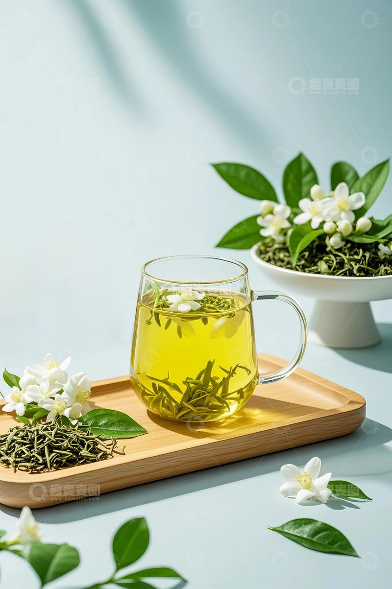 高清大图下载【趣麦麦图】春茶绿茶茉莉花茶21
