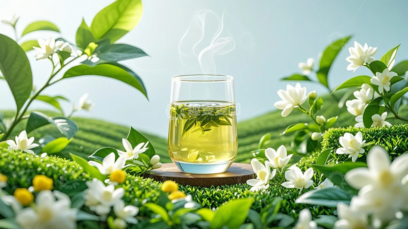 高清大图下载【趣麦麦图】春茶绿茶茉莉花茶25