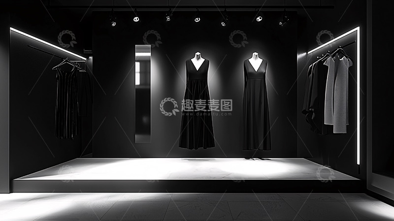 高清大图下载【趣麦麦图】暗黑系服装陈列