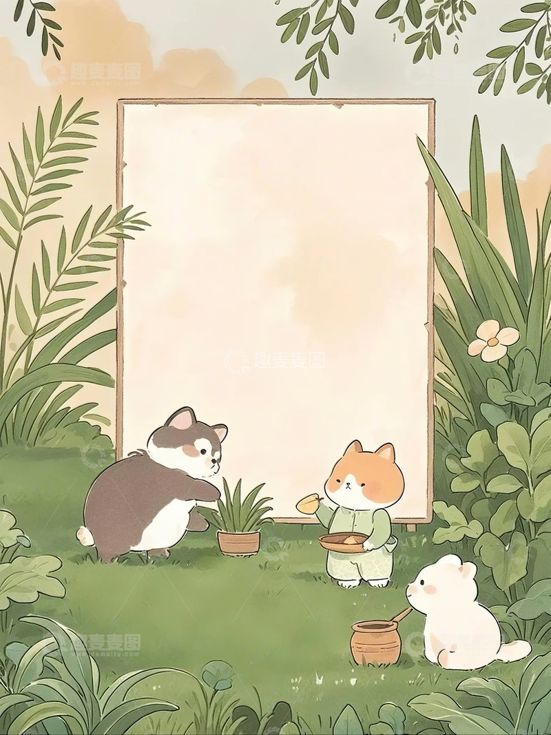 高清大图下载【趣麦麦图】边框 卡通   小清新3