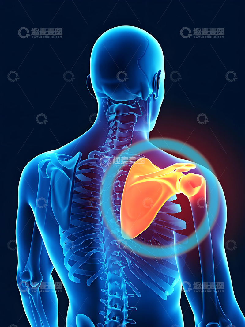 高清大图下载【趣麦麦图】肩痛症状医学展示摄影1