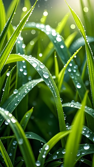 谷雨麦穗露珠之美摄影