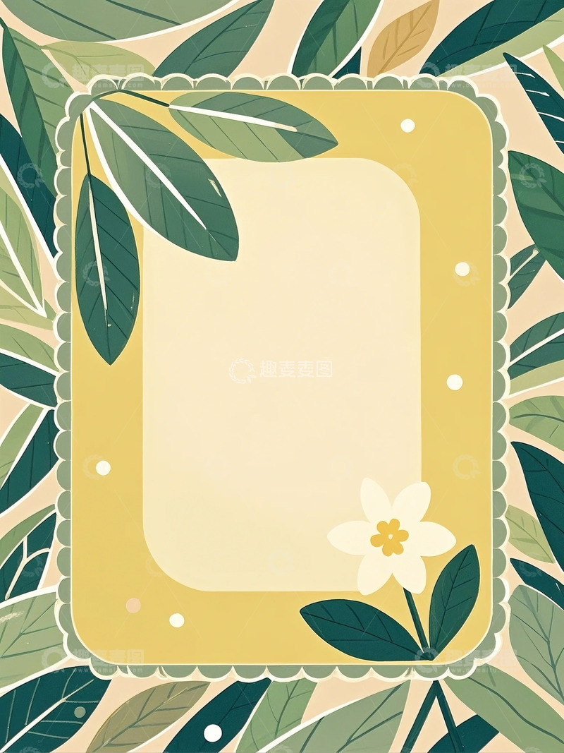 高清大图下载【趣麦麦图】边框 植物 花草8