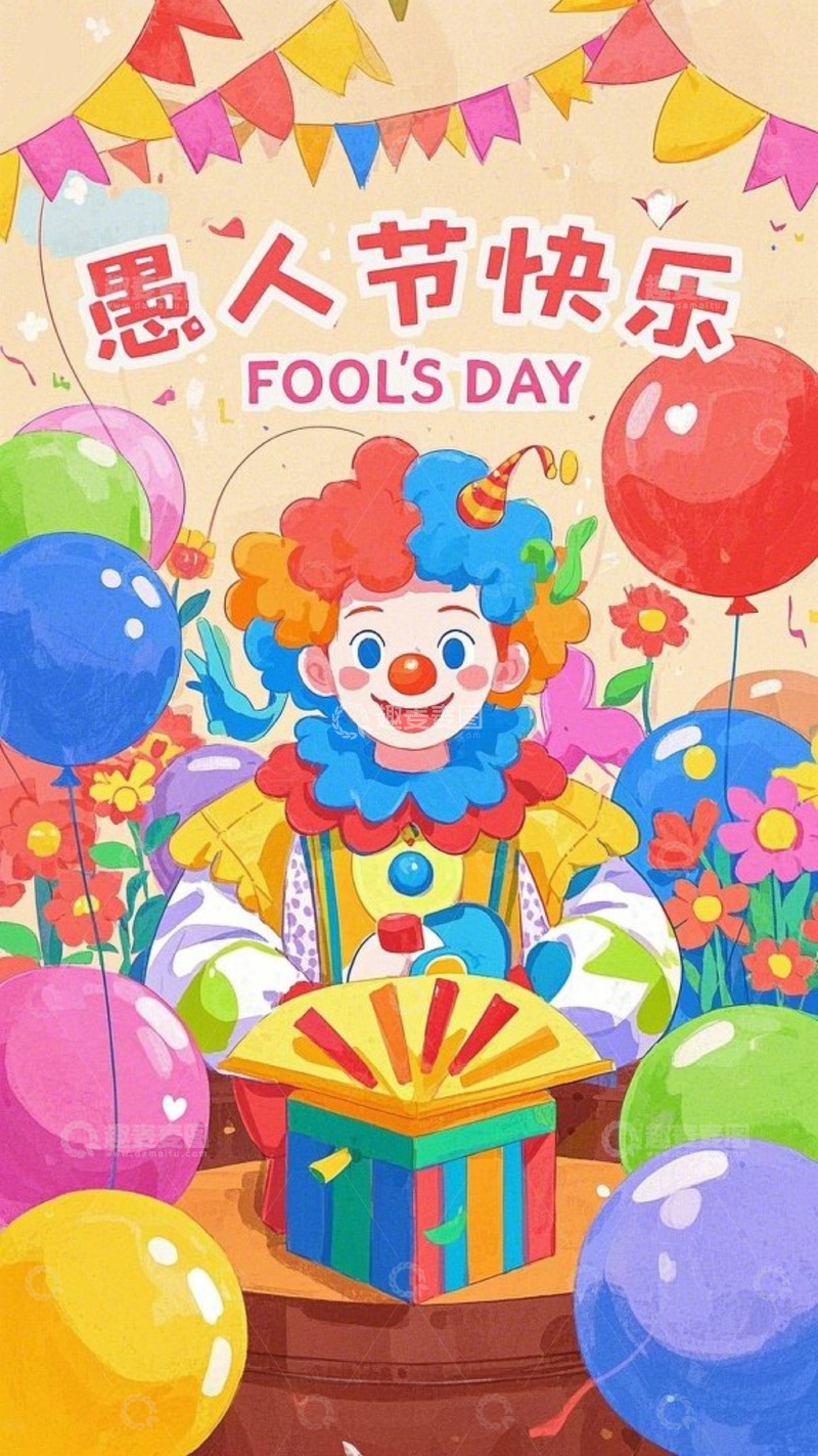 高清大图下载【趣麦麦图】愚人节快乐！