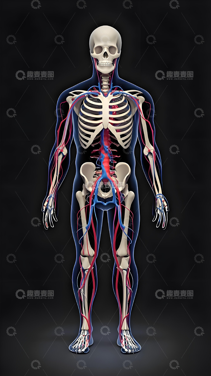 高清大图下载【趣麦麦图】人体骨骼结构摄影