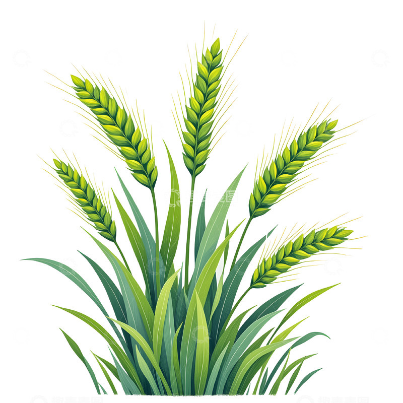 谷雨麦穗插画素材