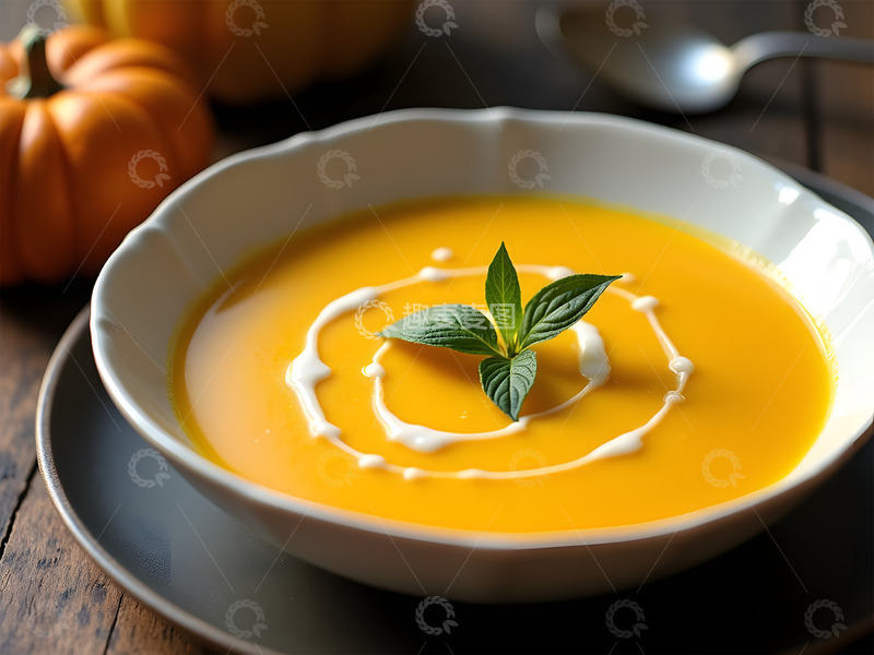 高清大图下载【趣麦麦图】精致玉米南瓜羹美食摄影