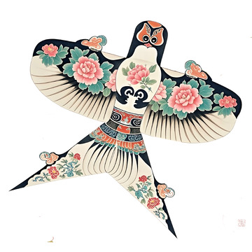 传统纸鸢插画素材