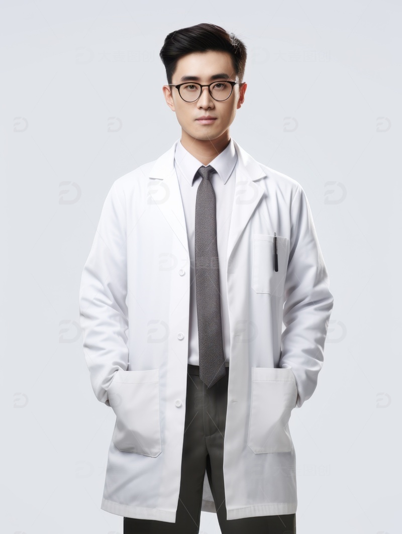 高清大图下载【趣麦麦图】一位医生肖像特写