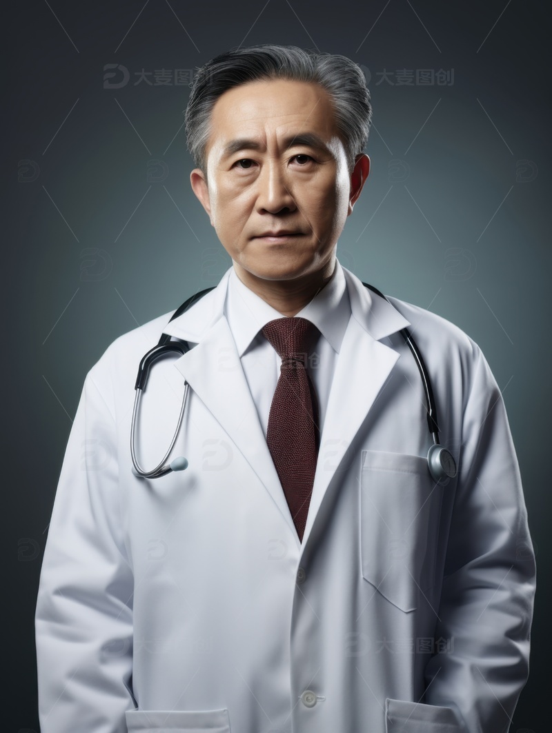 高清大图下载【趣麦麦图】老年的一位医生