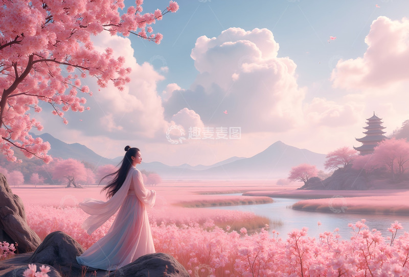 高清大图下载【趣麦麦图】网红花海景点