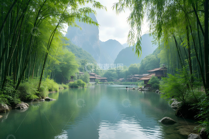 高清大图下载【趣麦麦图】湖州莫干山脚