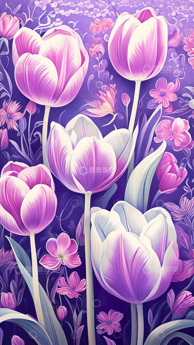 高清大图下载【趣麦麦图】梦幻唯美鲜花壁纸3