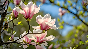 春天摄影玉兰花开花花卉素材13