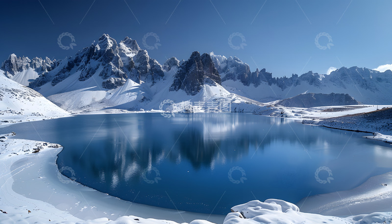 高清大图下载【趣麦麦图】雪山天池风光1