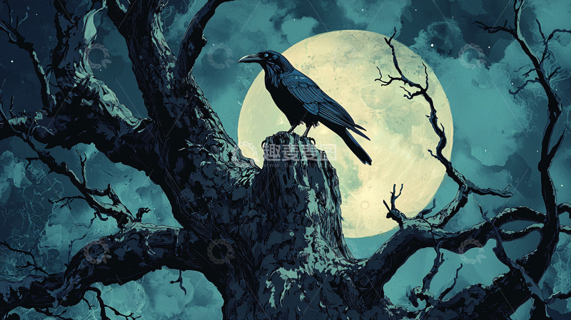 高清大图下载【趣麦麦图】乌鸦高清图片