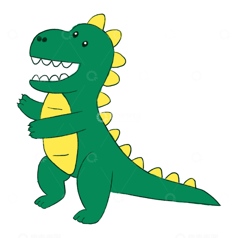 源文件下载【趣麦麦图】手绘可爱恐龙