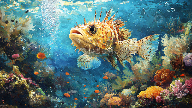 高清大图下载【趣麦麦图】色彩斑斓的珊瑚礁鱼类