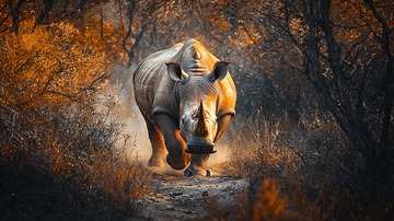 非洲白犀牛高清图片